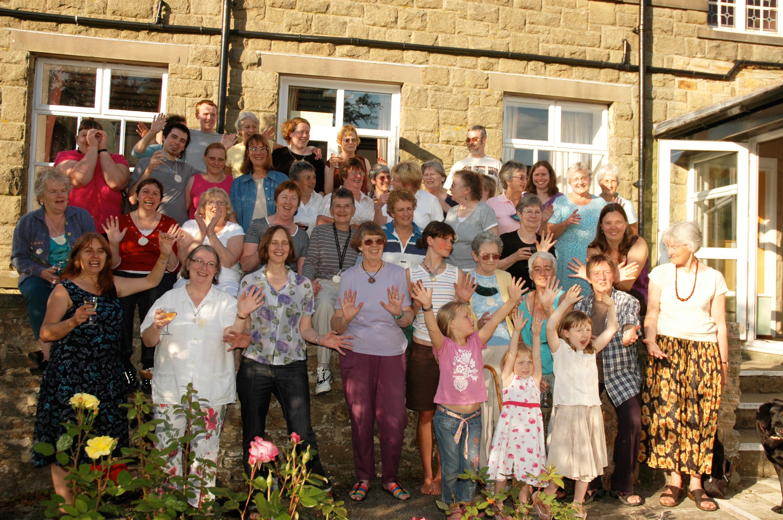 Group photograph with hands